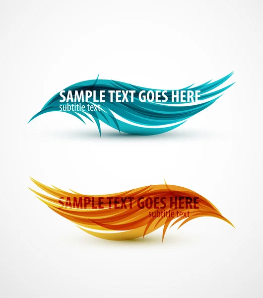 Abstract wave text line — Stock Vector