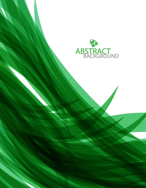 Abstraktní zelené vlny pozadí — Stockový vektor