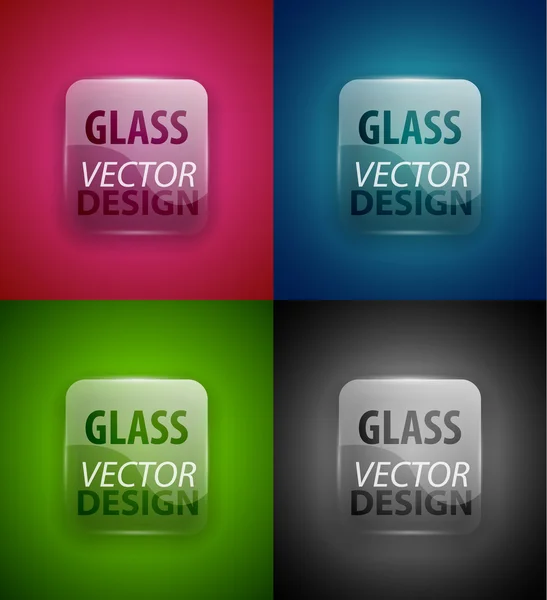 Glass plate set — Stock Vector