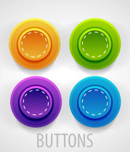 Векторные кнопки цвета — стоковый вектор