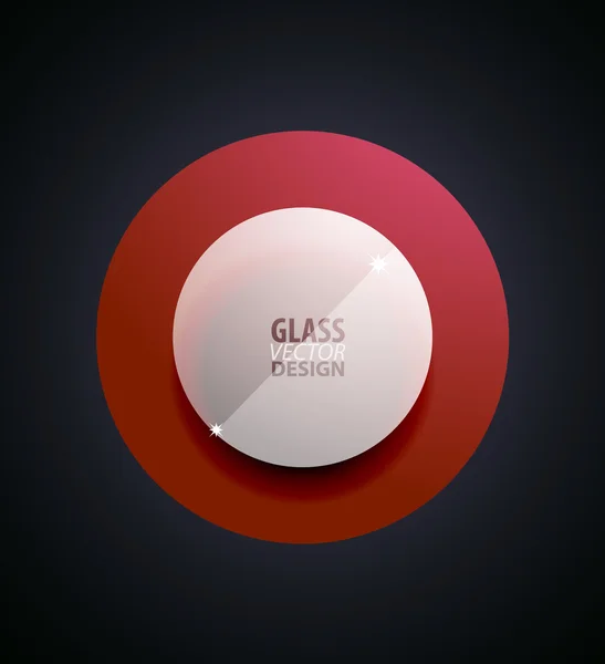 Genomskinligt glas knapp — Stock vektor