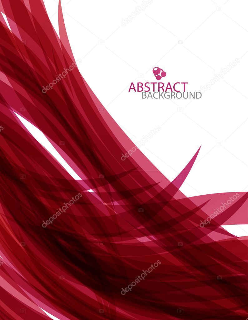 Vector red wave