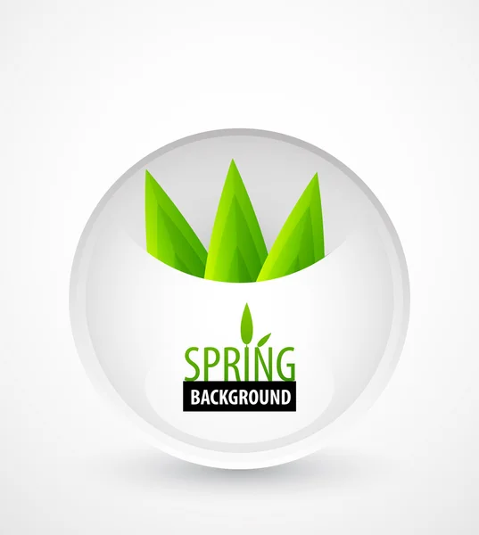 Gröna blad våren koncept — Stock vektor