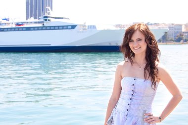 kız okyanus gemisi zemin üzerine