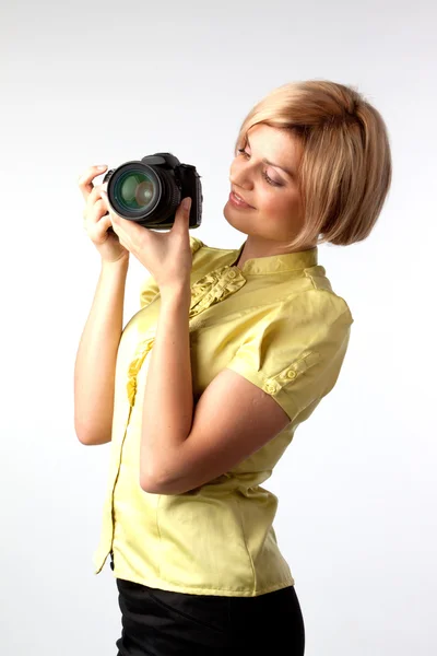 Girl-photographer — Stock Photo, Image
