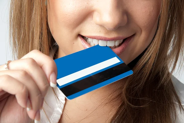 Purchases by credit card — Stockfoto