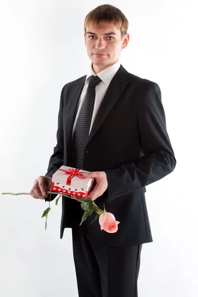 A man with a gift — Stock Photo, Image