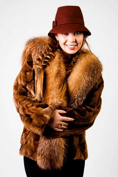 stock image Woman in winter coat