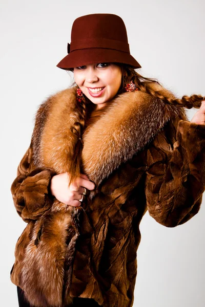 stock image Woman in winter coat