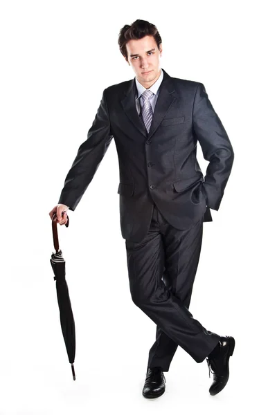 Business man with an umbrella — Stock Photo, Image