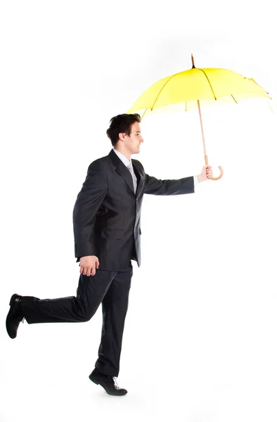 Üzletember egy esernyő — Stock Fotó