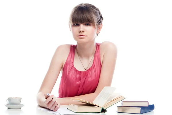Uma jovem estudante — Fotografia de Stock