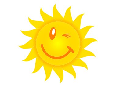 Yellow sun clipart