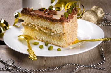 Helva pastası, kaffe ve şampanya