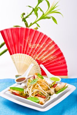 Thailändisch schaf gebratenes Hähnchenbrustfilet