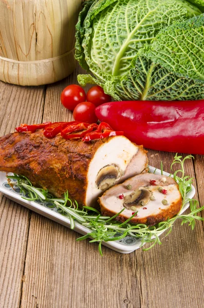 Vlees beefs olijfolie met paprika — Stockfoto