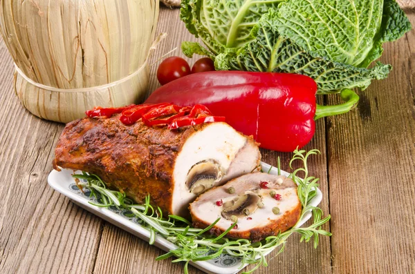 Fleisch Rindfleisch Olive mit Paprika — Stockfoto