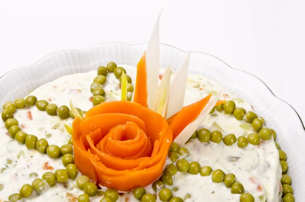 Polnische Gemüsesalate mit Mayonnaise — Stockfoto