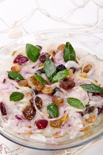 Herring salad with cranberries — Stock Photo, Image