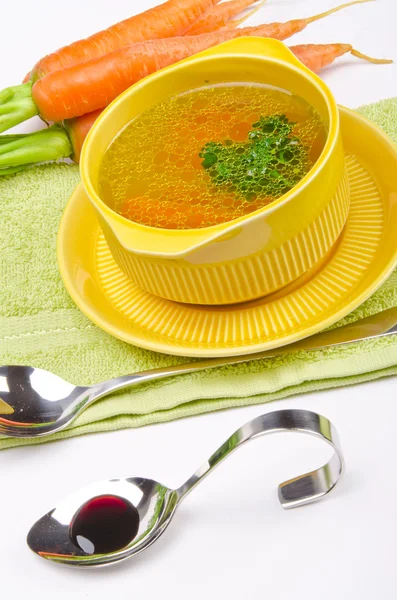 Clear broth — Stock Photo, Image