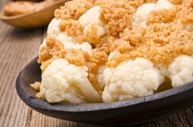 Cauliflower with breadcrumbs clipart