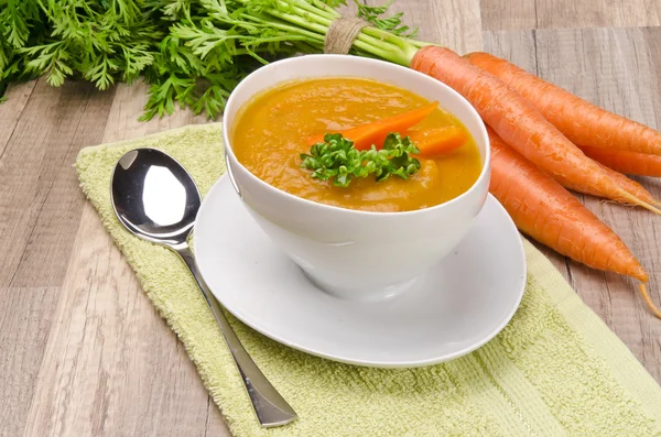 Carrot fresh soup vitamin — Stock Photo, Image