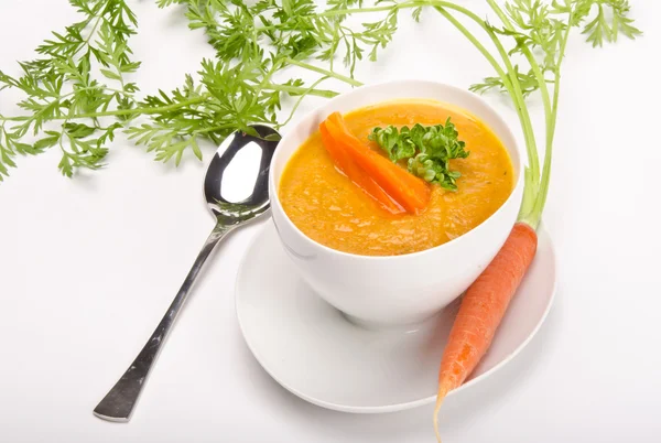 Βιταμίνη για φρέσκια σούπα καρότο — Φωτογραφία Αρχείου