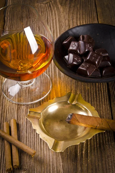 Chocolade met brandy — Stockfoto