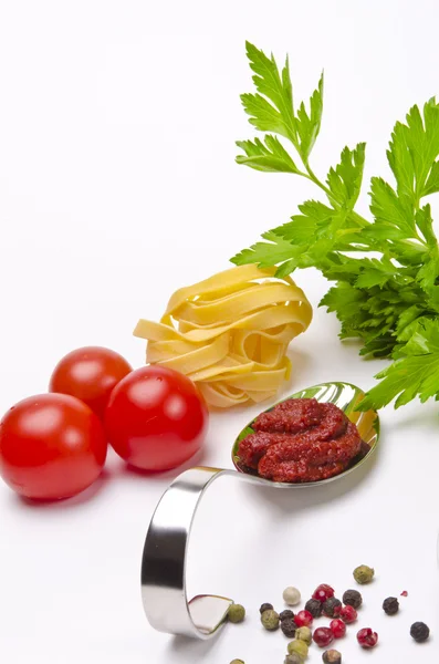 Ingredienser för tomatsoppa — Stockfoto