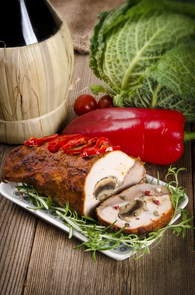Fleisch Rindfleisch Olive mit Paprika — Stockfoto