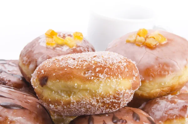 Doughnut bakery with jam — Stock Photo, Image