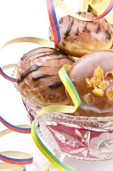 Donut op plaat close-up — Stockfoto