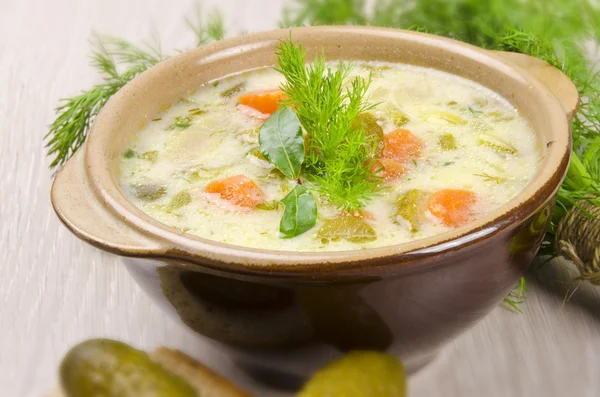 Okurková polévka — Stock fotografie
