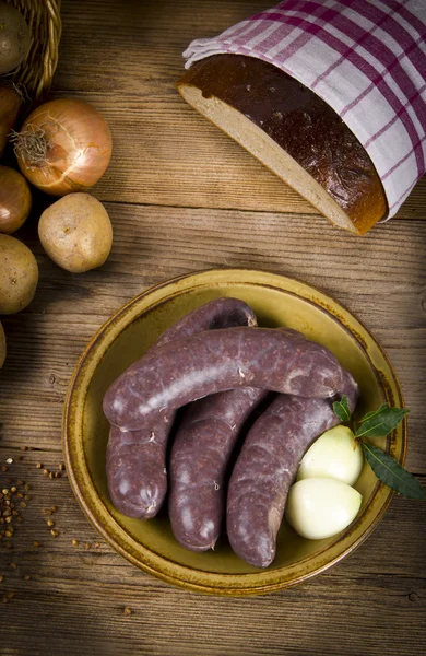 Krupniok traditionelle Blutwurst in der polnischen Küche — Stockfoto