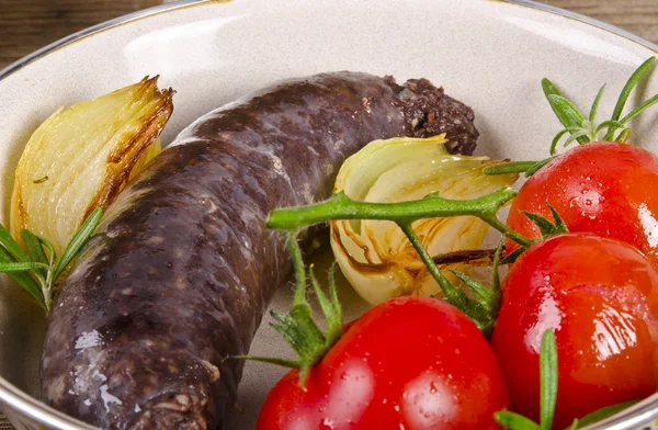 Krupniok traditionelle Blutwurst in der polnischen Küche — Stockfoto