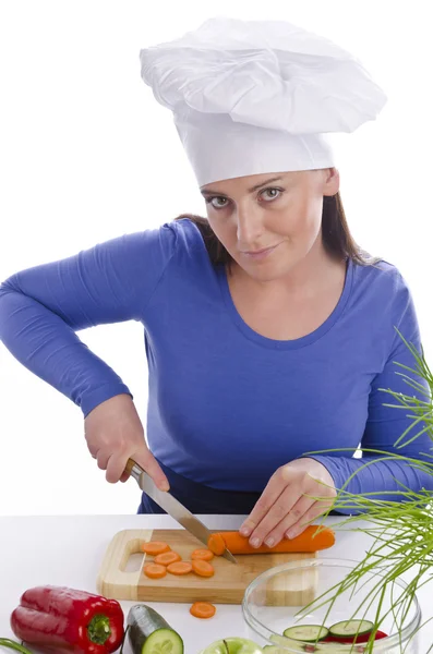 Женщина в кулинарии — стоковое фото