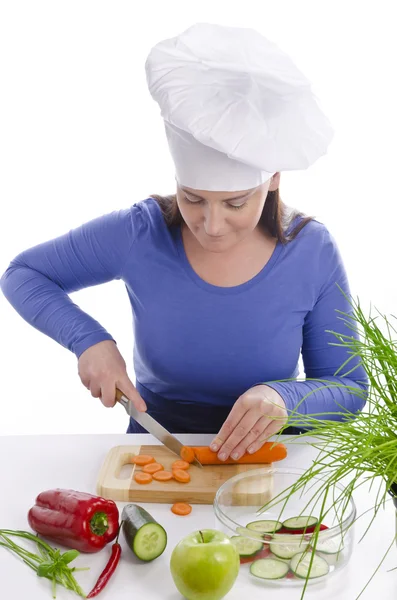 Kvinna i matlagning — Stockfoto