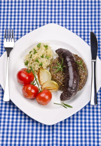 Крупник традиционная кровяная колбаса в польской кухне — стоковое фото