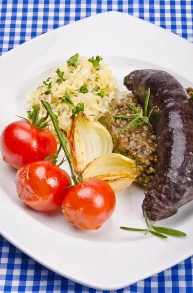 Krupniok tradiční jelita v polské kuchyně — Stock fotografie