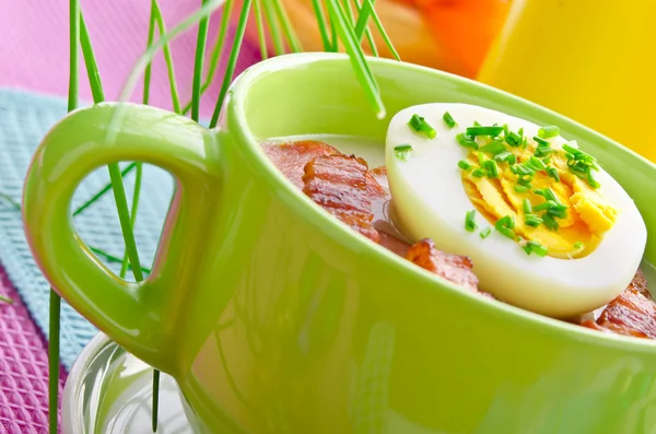 Polski zupa kwaśne Ciasto wielkanocne — Zdjęcie stockowe