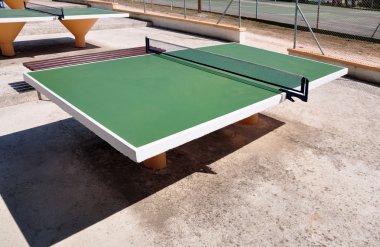 Table tennis tables. clipart