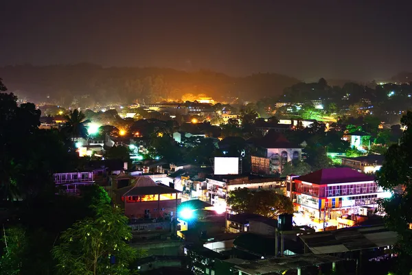 stock image Night city of Kandy, Sri-Lanka