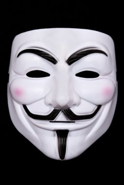 Anonim maskesi siyah izole