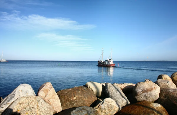 Barca da pesca in denmark — Foto Stock