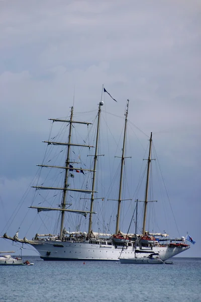 Pět stožárů lodí na Korsice — Stock fotografie