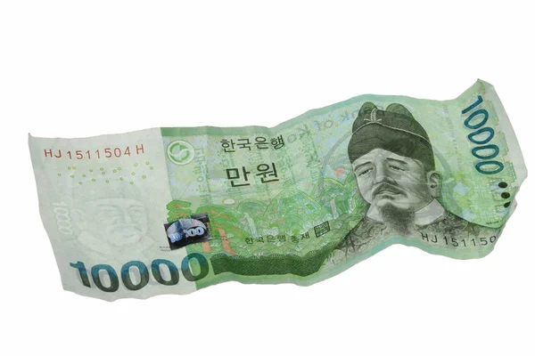 Koreanische Banknote — Stockfoto