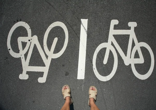 Signo de bicicleta — Foto de Stock