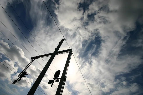 Railways wires — Stock Photo, Image
