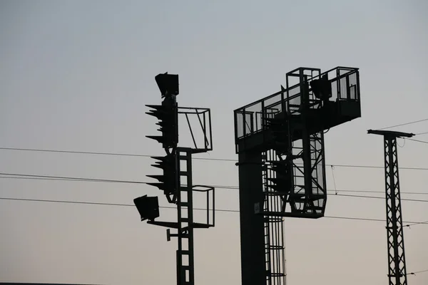 Railways wires — Stock Photo, Image