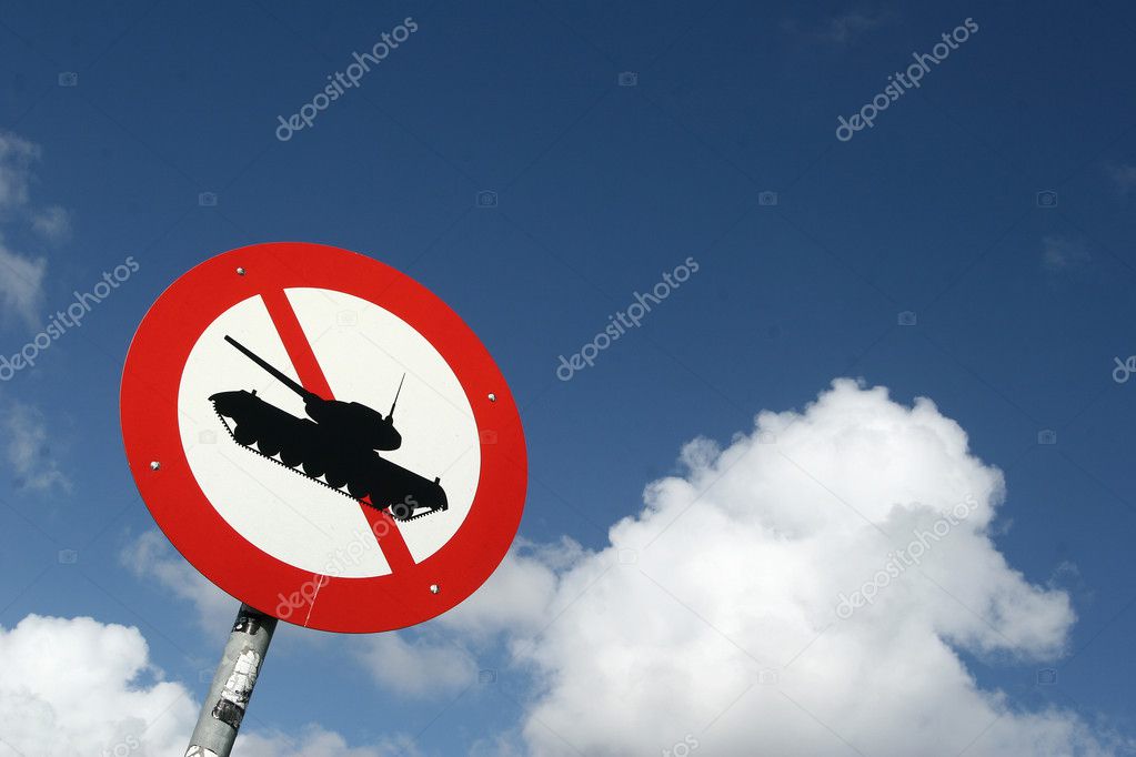 Tank traffic sign